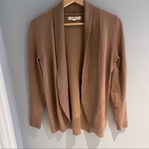 Camel Colored Open Front Cardigan Size Small